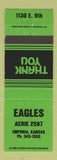 Matchbook Cover - Eagles Club Emporia KS
