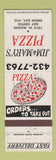 Matchbook Cover - Jim & Mary's Pizza Green Bay WI