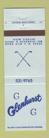 Matchbook Cover - Glenhurst Country Club Detroit MI