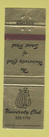 Matchbook Cover - University Club St Paul MN WEAR