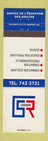 Matchbook Cover - Carignan Education QC