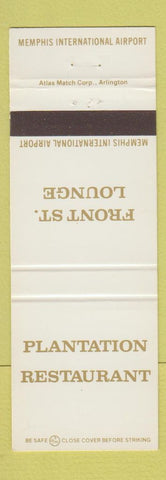 Matchbook Cover - Plantation Restaurant Memphis TN Airport