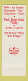 Matchbook Cover - Quality Dairy Food Stores