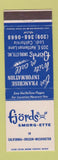 Matchbook Cover - Fjords Smor Ette CA OR WA Lodi CA