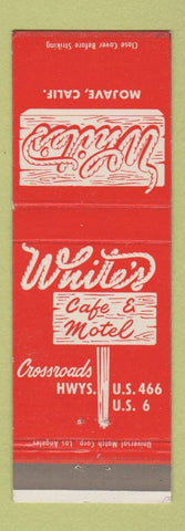 Matchbook Cover - White's Cafe Motel Mojave CA
