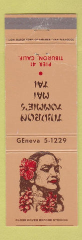 Matchbook Cover - Tiburon Tommie's Mai Tai Tiburon CA girlie WEAR