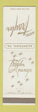 Matchbook Cover - Hotel Traylor Allentown PA
