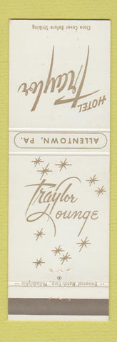 Matchbook Cover - Hotel Traylor Allentown PA
