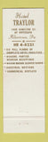 Matchbook Cover - Hotel Traylor Allentown PA