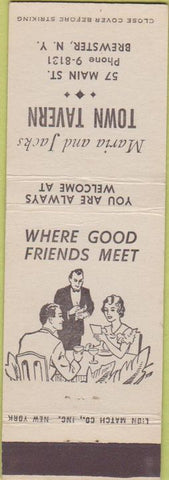 Matchbook Cover - Town Tavern Brewster NY