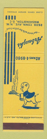 Matchbook Cover - Arbaugh's Restaurant Washington DC
