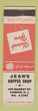 Matchbook Cover - Jean's Coffee Shop Camden NJ