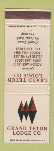 Matchbook Cover - Grand Teton Lodge WY WEAR