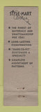 Matchbook Cover - Style Mart Men's Clothes Allday's Atlanta TX WEAR