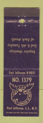Matchbook Cover - Moose Lodge Port Jefferson LI NY
