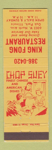 Matchbook Cover - King Fond Restaurant Chinese Oak Park IL