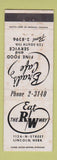 Matchbook Cover - Brad's Cafe Lincoln NE WORN