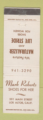 Matchbook Cover - Mark Roberts Shoes Los Altos CA