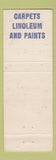 Matchbook Cover - Larry's Paint Store Benjamin Moore ORANGE