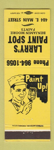 Matchbook Cover - Larry's Paint Store Benjamin Moore YELLOW