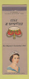 Matchbook Cover - Queen Elizabeth Coronation 1953