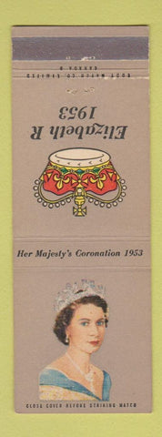 Matchbook Cover - Queen Elizabeth Coronation 1953