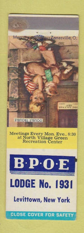 Matchbook Cover - Elks Lodge Levittown NY