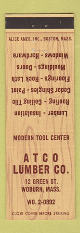 Matchbook Cover - Atco Lumber Woburn MA