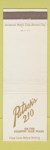 Matchbook Cover - Putsch's 210 Kansas City MO