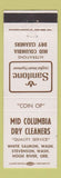 Matchbook Cover - Mid Columbia Dry Cleaners Hood River OR