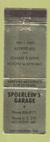 Matchbook Cover - Spoerlein's Garage Accident MD Chrysler Plymouth WEAR