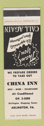 Matchbook Cover - China Inn Arlington VA