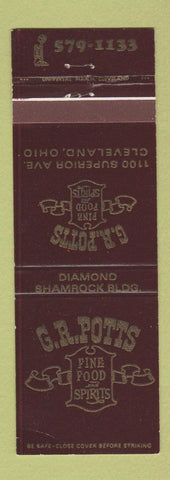 Matchbook Cover - GR Potts Restaurant Cleveland OH