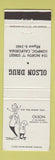 Matchbook Cover - Olson Drug Lompoc CA