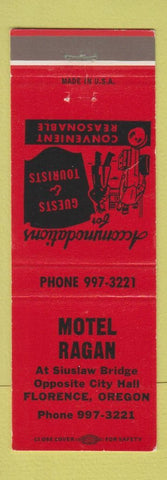 Matchbook Cover - Motel Ragan Florence OR WEAR