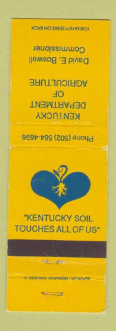 Matchbook Cover - Kentucky Department of Agriculture David Boswell KY WEAR