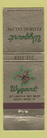 Matchbook Cover - Wygant Floral Flowers South Bend IN