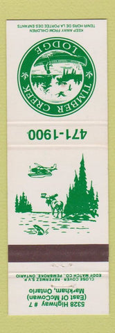 Matchbook Cover - Timber Creek Lodge Markham ON
