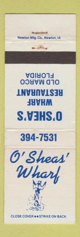 Matchbook Cover - O'Shea's Wharf Restaurant Old Marco FL