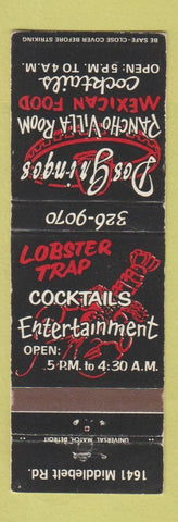 Matchbook Cover - Dos Gringos Mexican Restaurant WEAR
