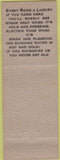 Matchbook Cover - Hotel Green Sacramento CA girlie Publix WEAR