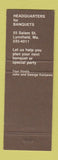 Matchbook Cover - Kernwood Restaurant Lynnfield MA