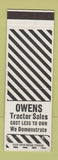 Matchbook Cover - Owens Tractors Sales SAMPLE