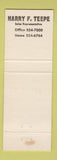 Matchbook Cover - Lott Hutt Harry Teepe Real Estate Dellwood MO