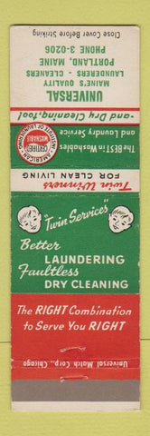 Matchbook Cover - Universal Launderers Cleaners Portland ME