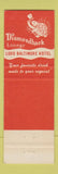 Matchbook Cover - Lord Baltimore Hotel MD