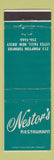 Matchbook Cover - Nestor's Restaurant Little Falls NJ WEAR