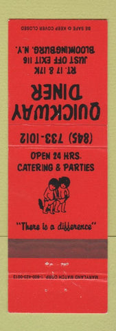 Matchbook Cover - Quickway Diner Bloomingburg NY