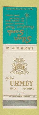 Matchbook Cover - Silver Sands Motel Miami FL Hotel Urmey WEAR
