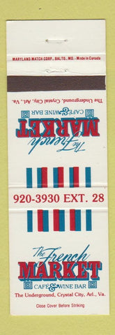 Matchbook Cover - French Market Cafe Crystal City Arlington VA